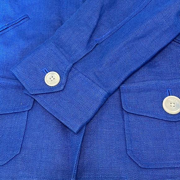 Ralph Lauren Petite Cobalt Blue Linen Blazer - Size 2P - Picture 4 of 4